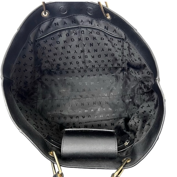 DKNY Tote Bag black with gold hardware. Authentic. Like new!! - Picture 8 of 8